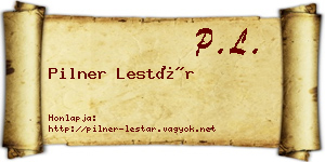 Pilner Lestár névjegykártya